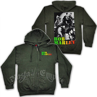 Bob Marley - Mens's Collage Zip Hoodie