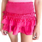 Day + Moon - Smocked Waist Ruffle Mini Skirt