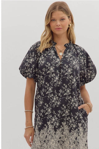 Entro - Floral Print Mini Dress