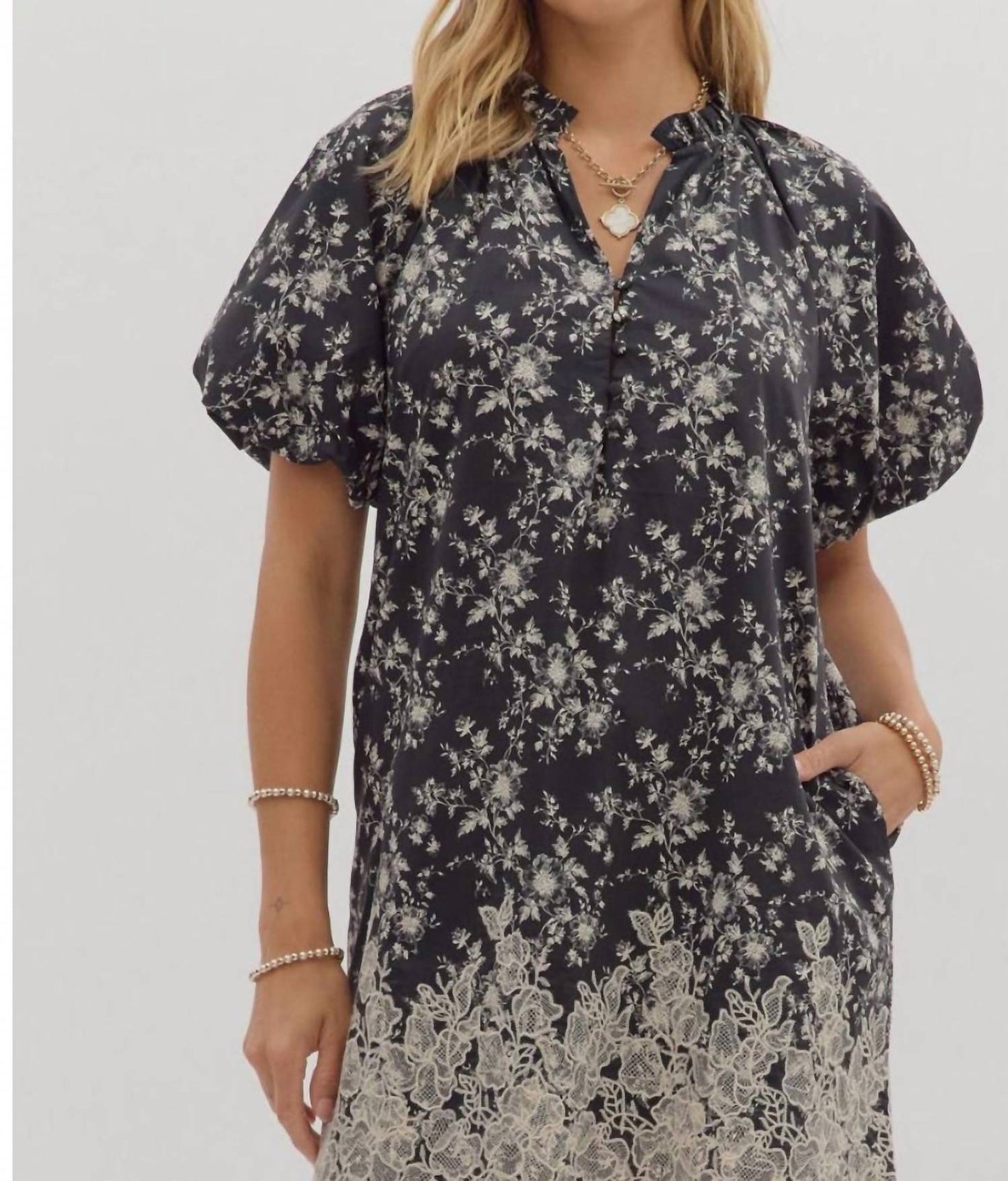 Entro - Floral Print Mini Dress