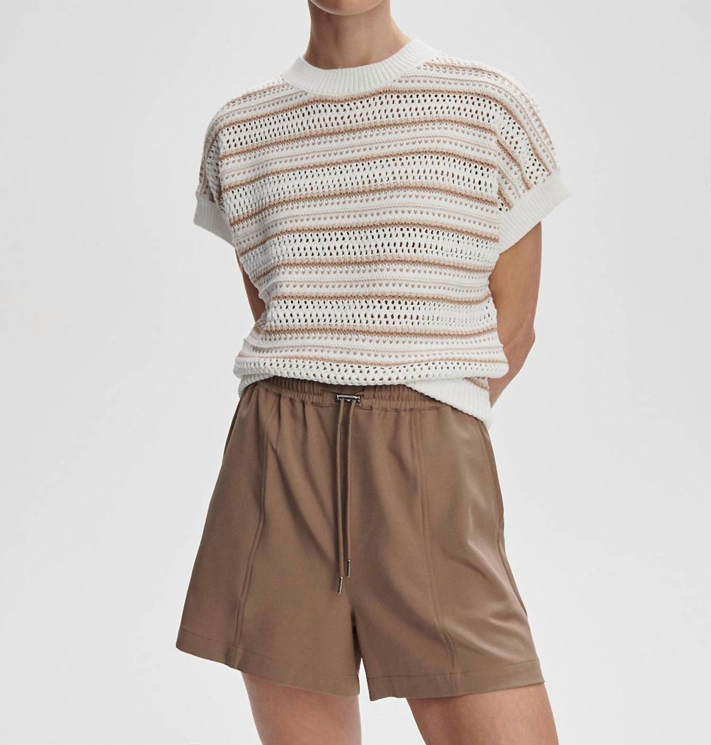 Varley - Ciara Stripe Knit Top