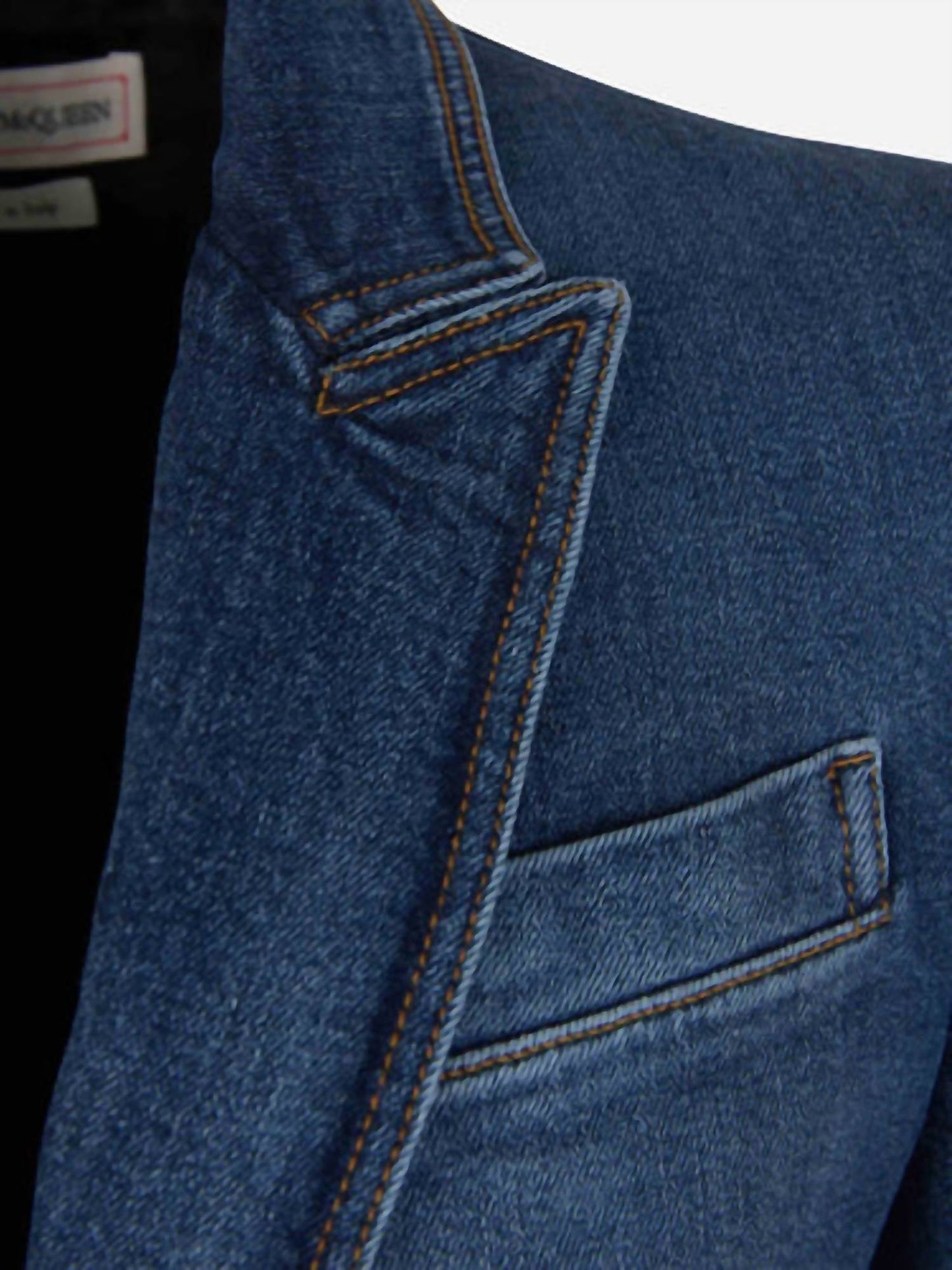 Alexander Mcqueen - Cotton Denim Blazer