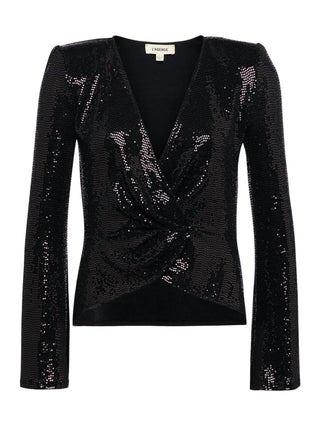 L'Agence - Katya Bell Sleeve Sequin Top