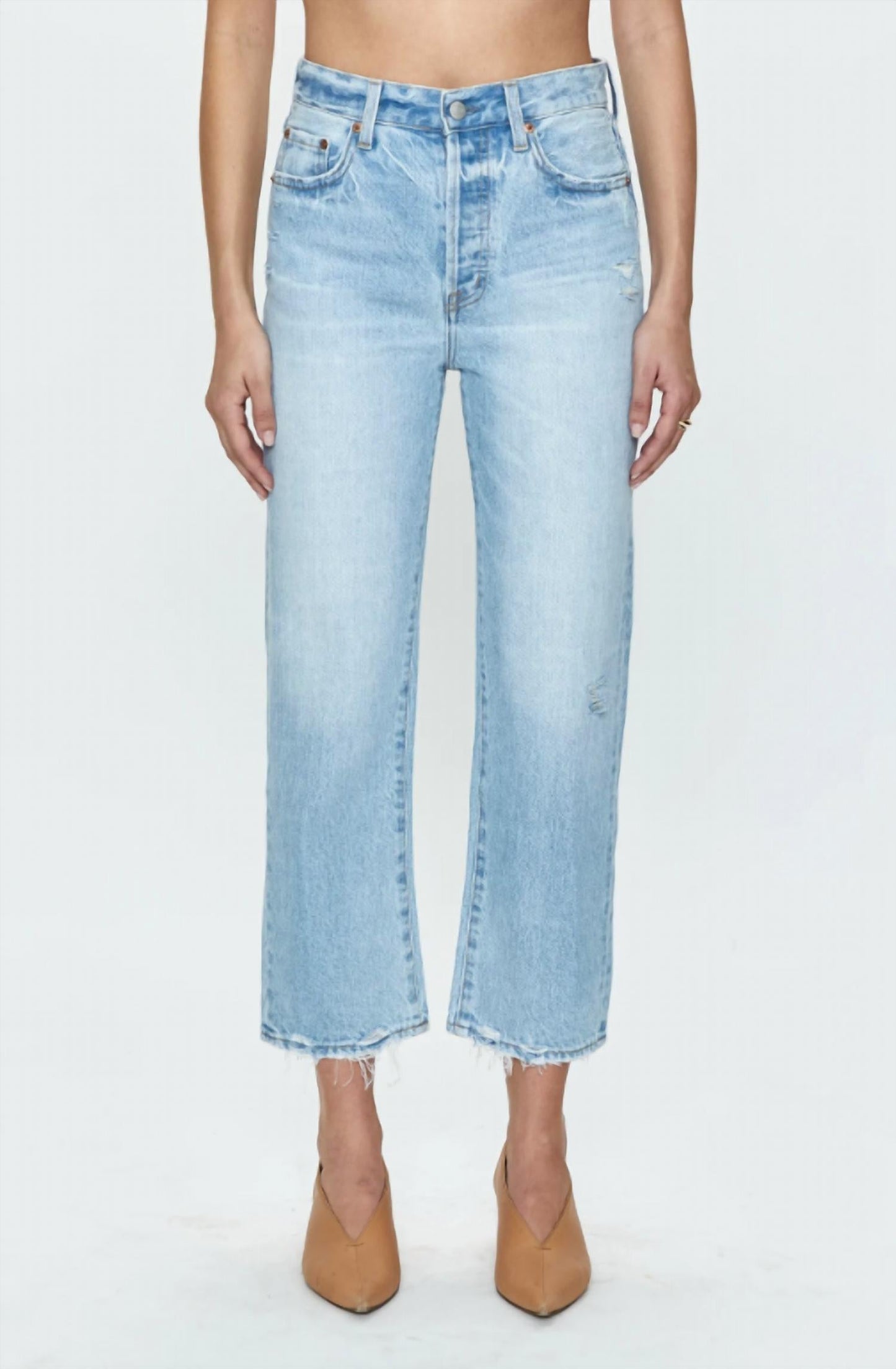 Pistola - Cassie Super High Rise Straight Cropped Jeans