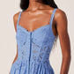 Astr - Yamila Eyelet Corset Midi Dress