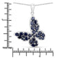 4.36 Carat Genuine Blue Sapphire .925 Sterling Silver Pendant