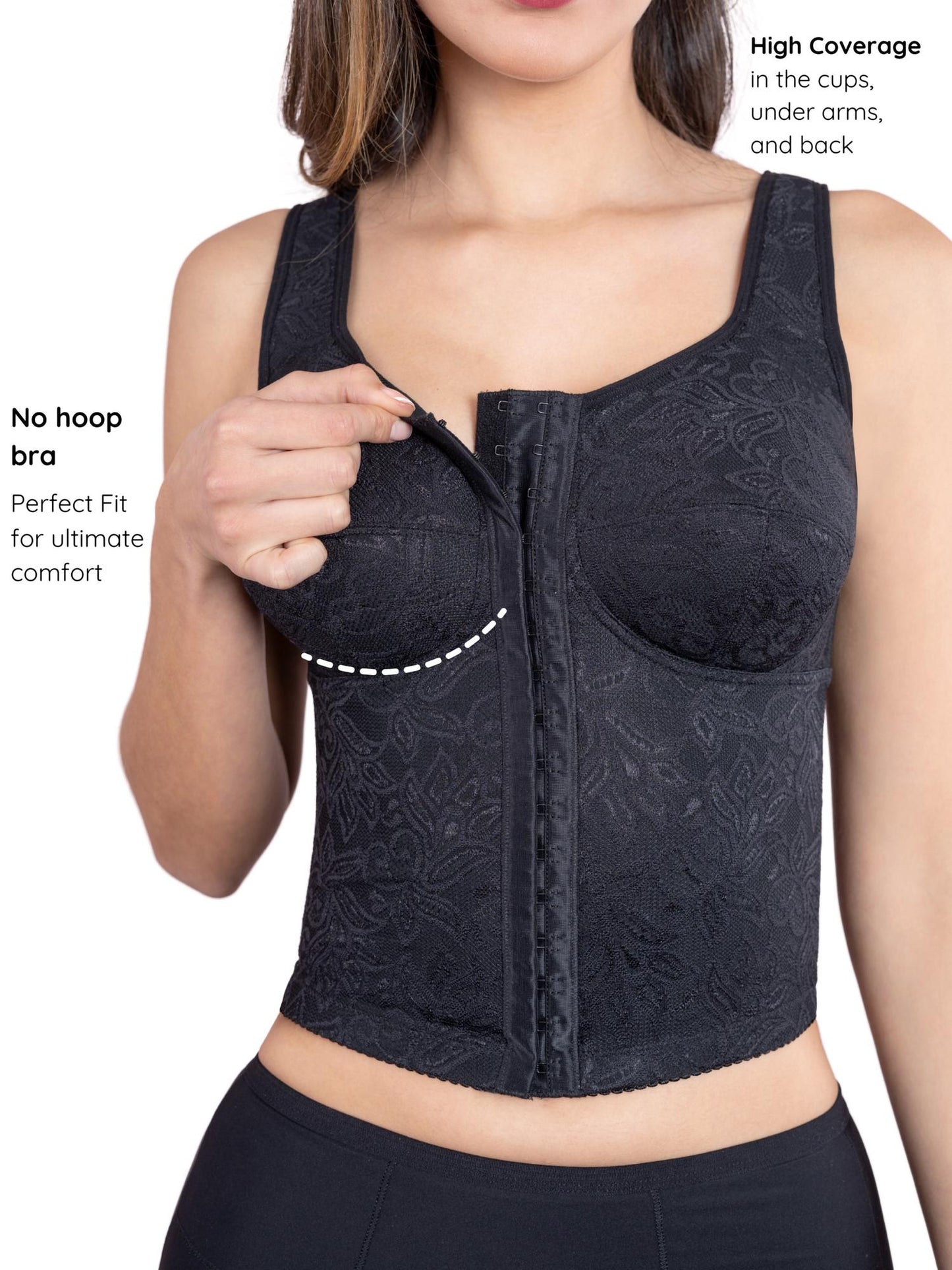 Siluets - Longline Posture Corrector Bra With Padded Straps