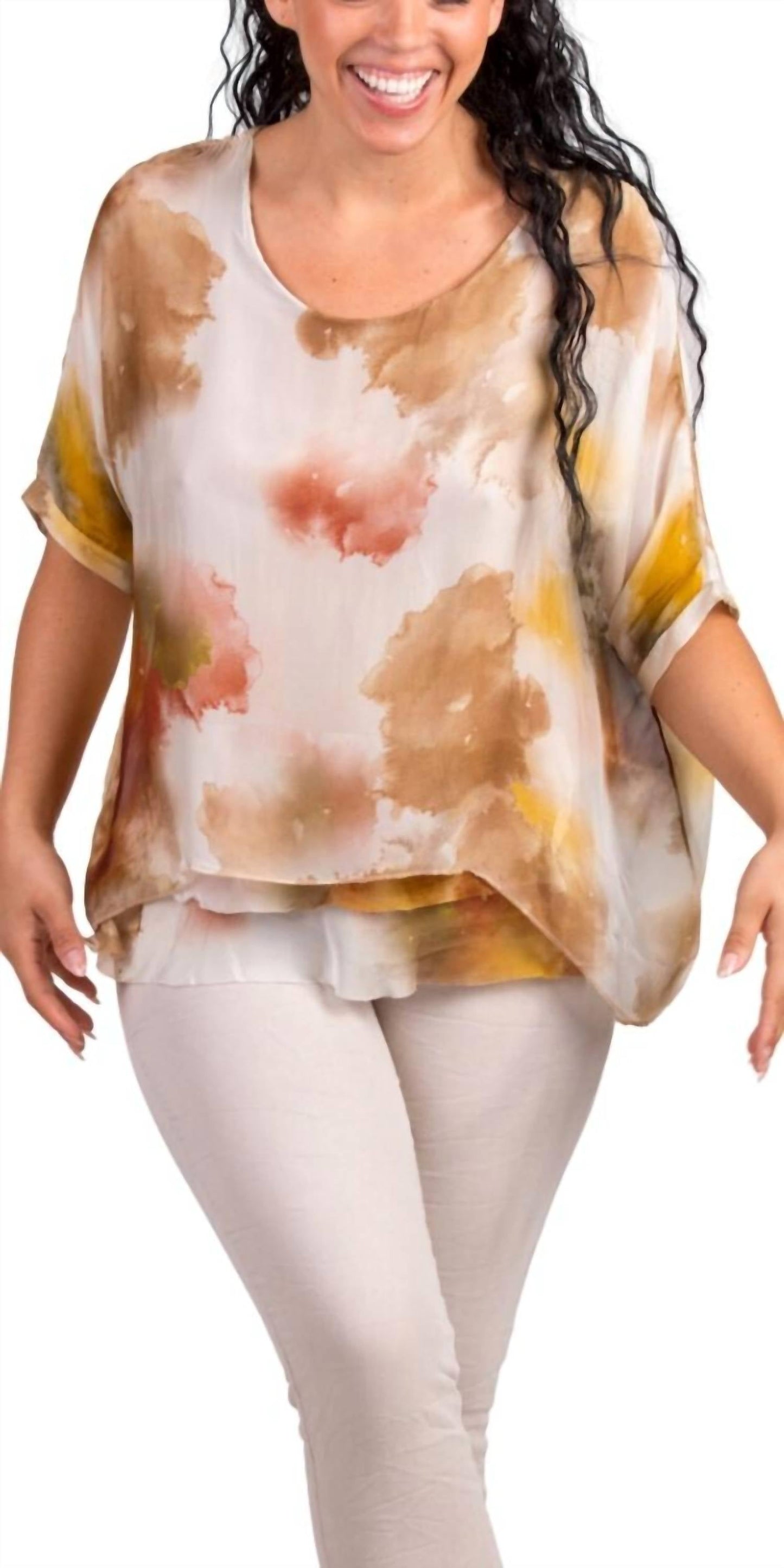 Gigi Moda - Carmelina Watercolor Silk Kaftan