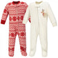 Hudson Baby Fleece Zipper Sleep and Play 2pk Reindeer Brown Size 3-6 MOS