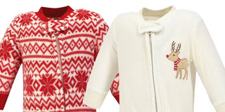 Hudson Baby Fleece Zipper Sleep and Play 2pk Reindeer Brown Size 3-6 MOS