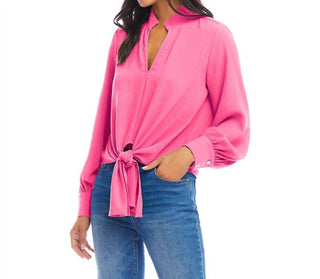 Karen Kane - Long Sleeve Tie-Front Top