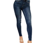 Judy Blue - Mid Rise Raw Hem Skinny Jeans