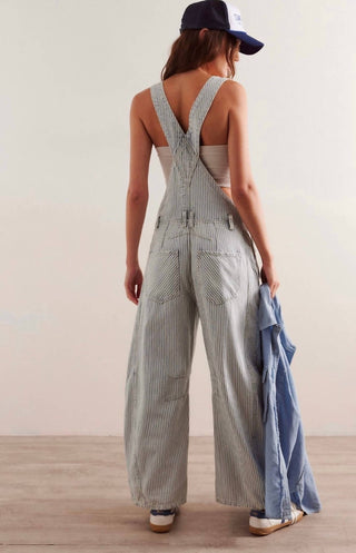 Free People - We The Free Good Luck Striped Overalls