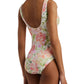 Ralph Lauren - SUMMER FLORAL PRINT RUFFLE SURPLICE ONE PIECE SWIMSUIT