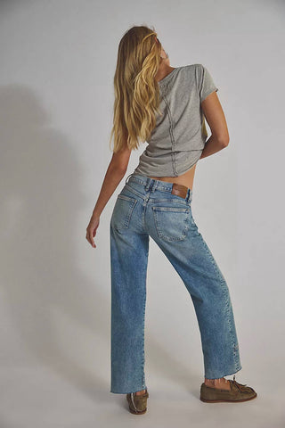 Free People - Risk Taker Mid-rise Straight Leg Jean