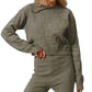 Double Take - Checkered Round Neck Top And Pants Set