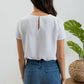 Blu Pepper - Short Sleeve Center Pleated Blouse