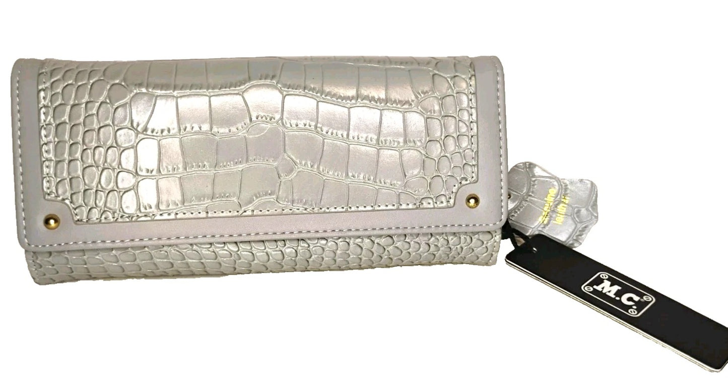 Madi Claire "Marsha" Croco Embossed Leather Wallet