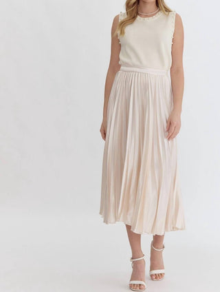 Entro - Pleated Midi Skirt