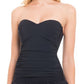Profile By Gottex Women's Tutti Frutti Strapless Tummy Control Swimsuit Black Size 46