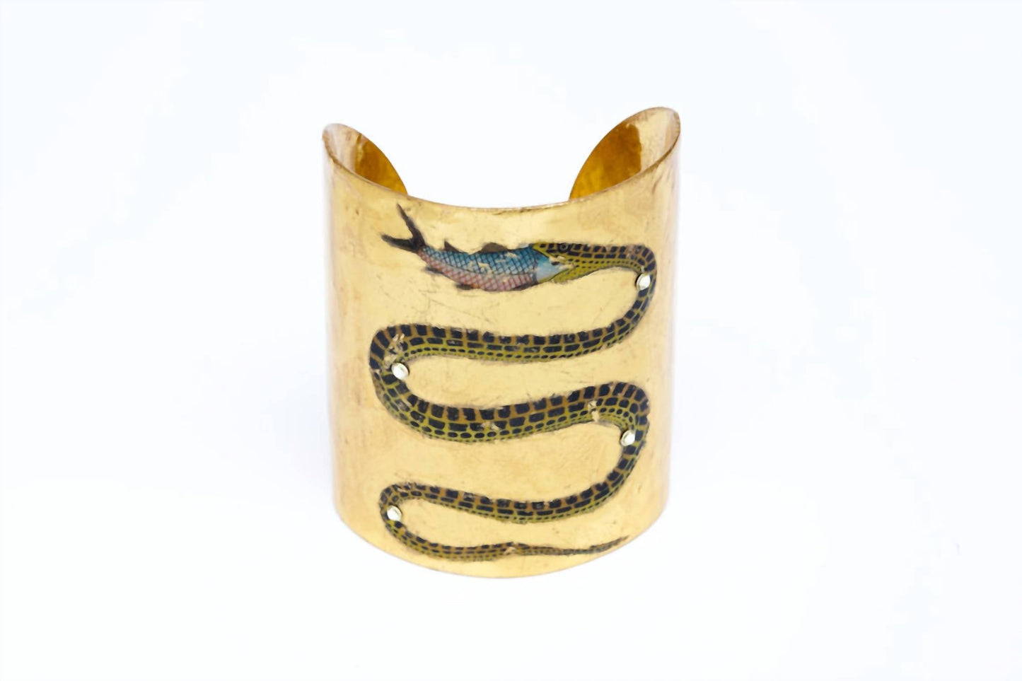 Avenue Chic - Women's Gold Leaf Snake Cuff