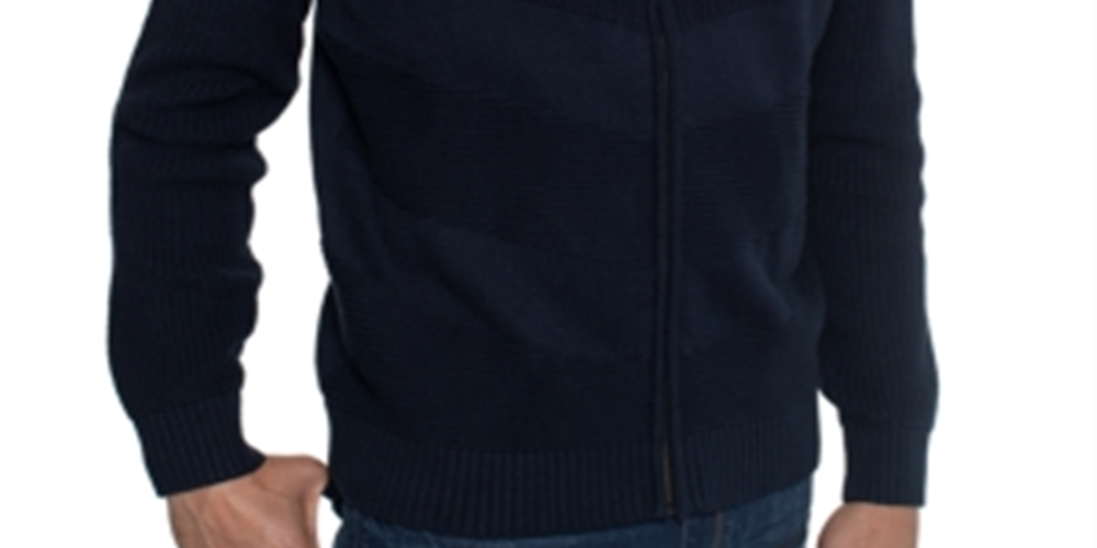 Sean John Men's Full Zip Sweater Jacket White Size X-Large