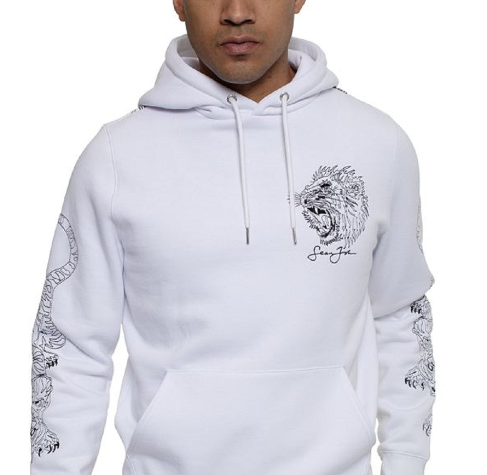 Sean John Men's Multi Tiger Hoodie White Size XXX-Large