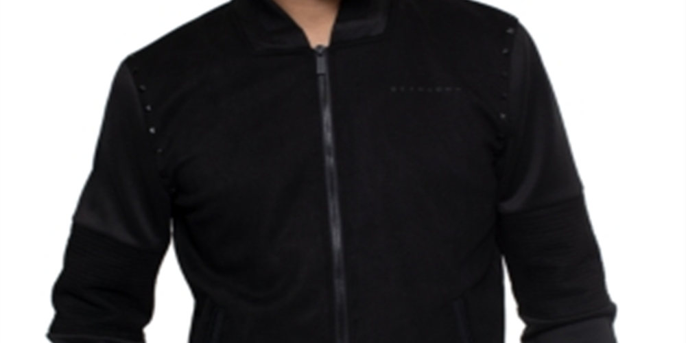 Sean John Men's Lightweight Moto Jacket Black Size XL