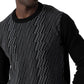 Sean John Men's Textured Knit Sweater Gray Size Small