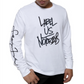 Sean John Men's Long Sleeve Raised Embroidery T-Shirt White Size XX-Large