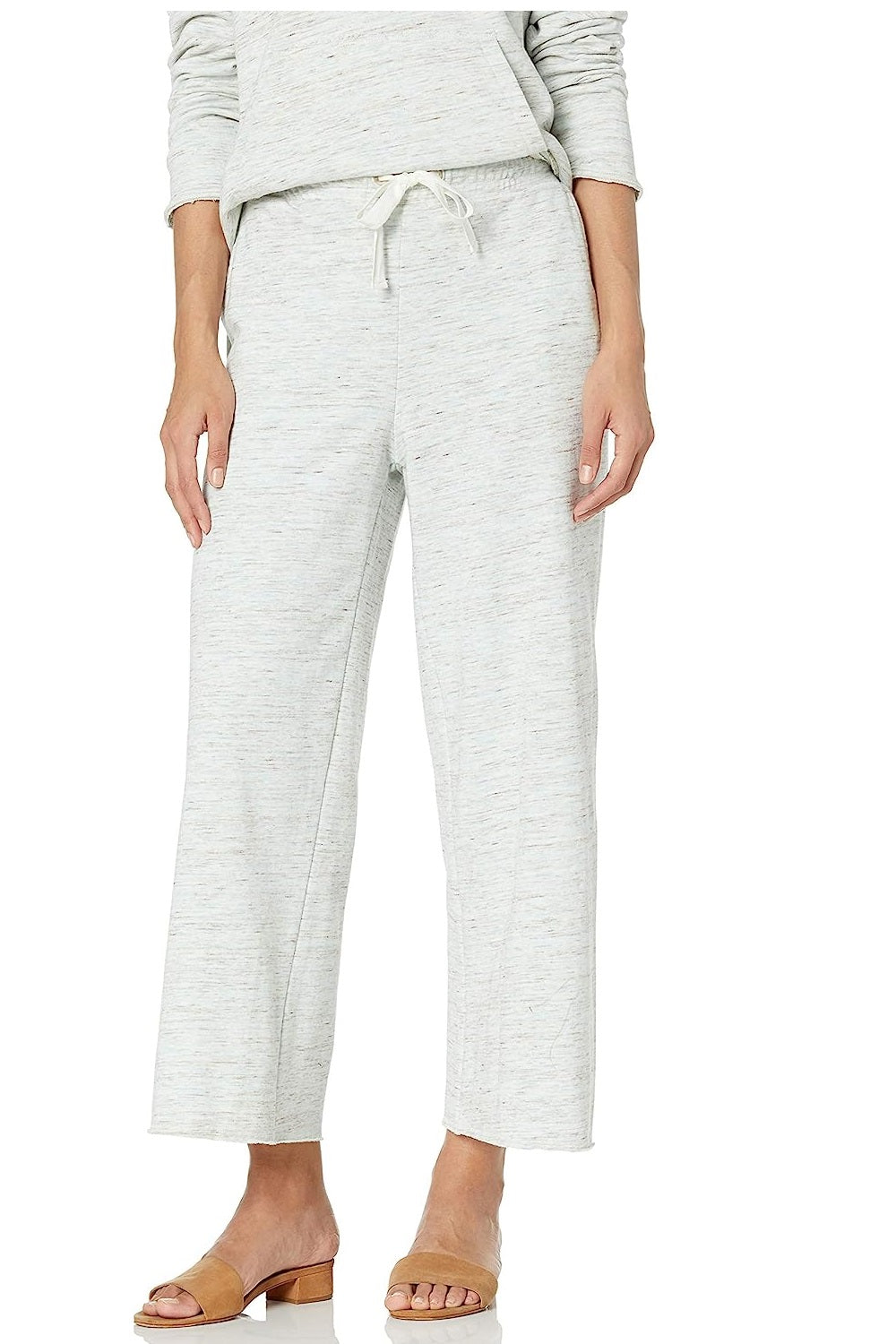 B New York Women's Eco Raw Edge Sweatpants Gray Size Medium