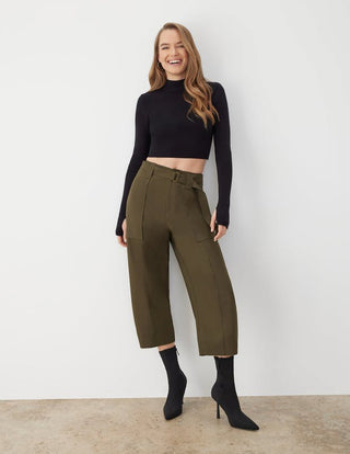 GSTQ Utility Cropped Pant - Green - 8