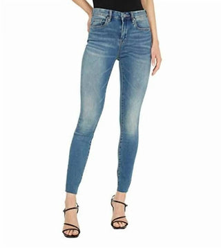 Blanknyc - the great jones high rise raw hem jean in blue