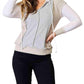 Double Take - Chic Color Block Hoodie With Seam Details