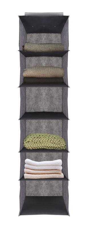 J&V TEXTILES Hanging Closet Organizer, 6-Shelf 10-Shelf Closet Hanging Storage Shelves