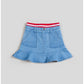Kinderkind Girl's Ribbed Knit Waistband Flounce Skirt Blue Size 4T