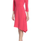 Donna Morgan - Three Quarter Sleeve Oblique Dress
