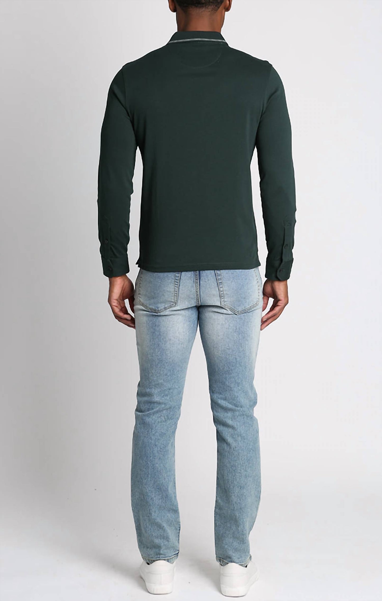 Jachs New York - Luxe Cotton Long Sleeve Polo Shirt