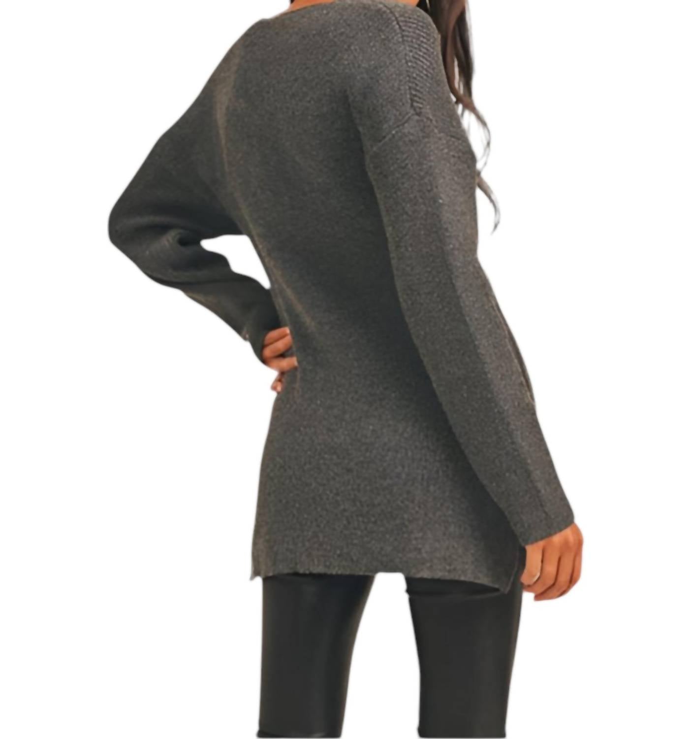 Sage The Label - Ari Tie Front Sweater Dress/Top