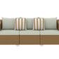 Rattan Wicker Seater Patio Couch with Cushions and Throw Pillows