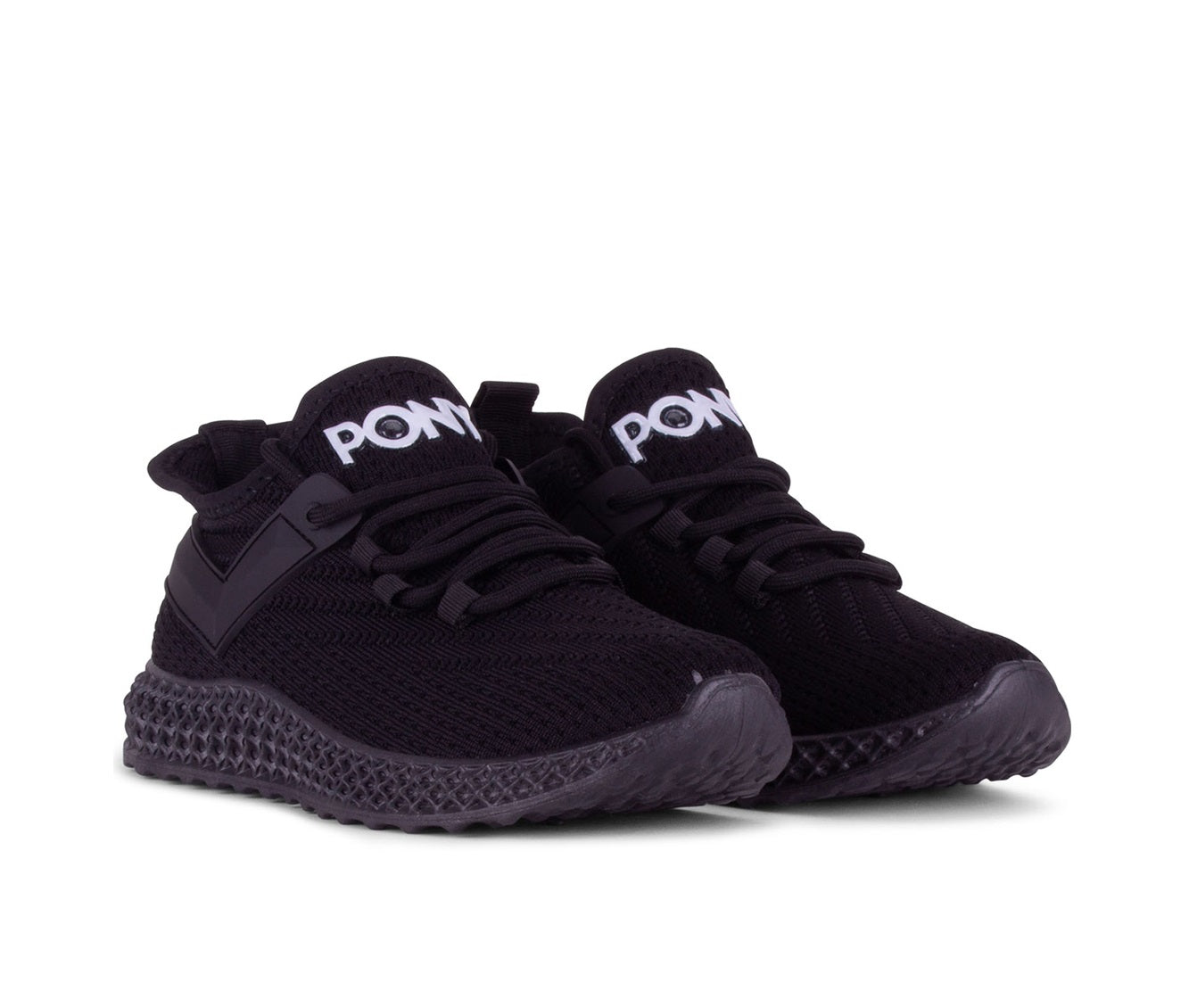 Pony Women's Knit Sneakers Shoes Black Size 7.5M