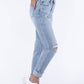 Judy Blue - The Justice Mid-Rise Americana Flag Cuffed Boyfriend Denim