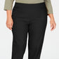 Alfred Dunner Women's Plus Classic Allure Tummy Control Pull on Short Length Pants Black Size 16W