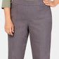 Alfred Dunner Women's Classic Allure Tummy Control Pull On Average Length Pants Gray Size 16W