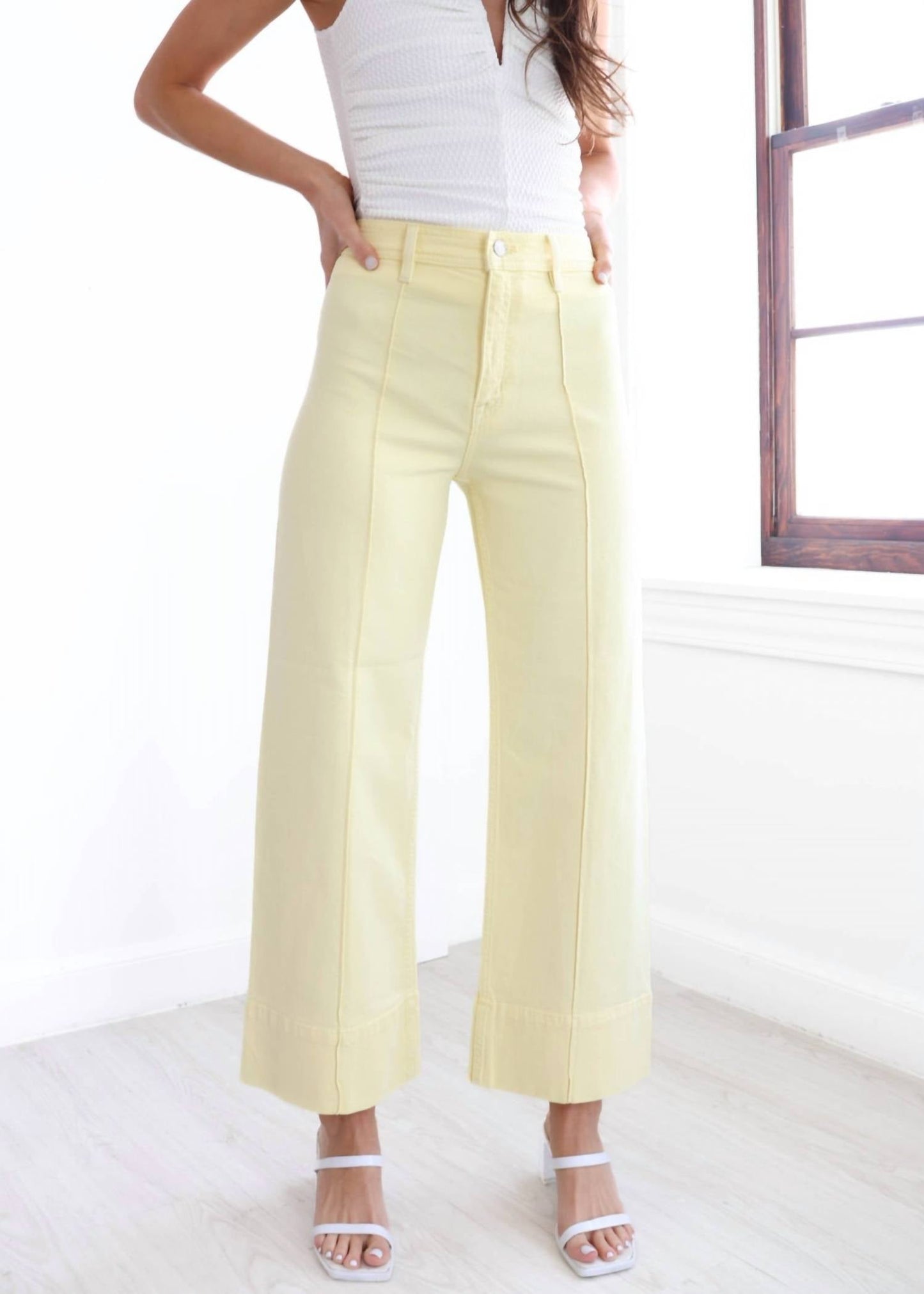 Pistola - Women's Penny Pintuck Wide Leg Jeans