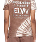 elevenparis Men's Tie Dye Cotton Graphic Tee Brown Size X-Large