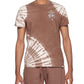 Elevenparis Men's Tie Dye Cotton Graphic Tee Brown Size XX-Large