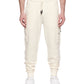Elevenparis Men's Cotton Cargo Joggers White Size Medium