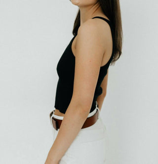 Eterne - Cropped Rib Tank Top