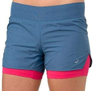 ASICS Women's Cool 2-n-1 3.5inch Short Azure/Pixel Pink